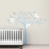 Koala famille sur branche d'arbre blanc vinyles Stickers muraux pépinière Stickers Art amovible Mural bébé enfants chambre autocollant maison D456B T2235Y