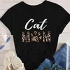 Kadın T-Shirt Kadın Lady Büyük Boyut Tişört Tees FE Kore Moda Yaz Kısa Sle Sle Karikatür Baskı Grafik Giysileri Üstler Sevimli Kedi Hayvan L24312 L24312