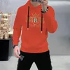 Fashion NEW men's hooded sweatshirt trendy brand hot diamond embroidered top with personalized pullover