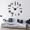 3d große acryl spiegel wanduhr kurze diy quarzuhr stillleben uhren wohnzimmer wohnkultur spiegel aufkleber wand decor1314K