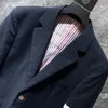 designer man pak blazer bedrukte gestreepte top met verschillende patronen zakknop decoratie feestjurk verschillende kleurstijlen