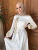 Vêtements ethniques Moyen-Orient Dubaï Arabie Dentelle Perle Robe longue en vrac Robe arabe pour femme