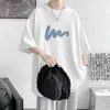 Kvinnors t-shirt koreansk mode roliga bokstavstryck Mens T-skjortor Summer Harajuku Casual Loose O-Neck Oversize Women Short Sle Tops Tees L24312 L24312