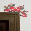 Christmas Decorations Door Frame Decoration Santa Claus Elk Wooden 2024 Wood Trim Xmas Decor For Home