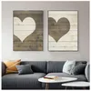 Dipinti Fattoria Cuore Stampa Cartello in legno Wall Art Canvas Painting Decor San Valentino Poster Stampe Immagini242H