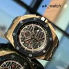 Montre à quartz Athleisure AP Royal Oak Offshore 26401 Machines automatiques Montre de luxe en or rose 18 carats pour hommes