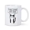 Mugs I Need Coffee Right Meow Ceramic Mug Home Tea Milk Cup Cat Lover Friend Birthday Christmas Cute Gift Coffeeware Drinkware