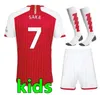 2023 2024 Arsen l SAKA RICE G.JESUS Fußballtrikots Kinderfußballkits Socken 23 24 ODEGAARD HAVERTZ Kinderfußballtrikot Hemd Camisetas Futbol Maillot Fuß