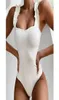 Underhållningssportkropp Swimone 2022 Ny Sexig One Piece Swimsuit Women Wood Ear Ruffle Badkläder Push Up Monokini Bathing Suits S7446100
