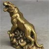 Zsr 601 folk chine chino fengshui laton ferocidad Zodiaco Tigre animal estatua escultura300h