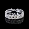 Pulseira de cristal de moda para mulheres pulseira de casamento mão jóias multi-camada pulseira de strass nupcial ldd240312