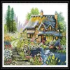 Villa i Forest Home Cross Stitch Kit Handgjorda korsstygnens broderiets handarbetssatser räknade tryck på duk DMC 14CT 11CT2779