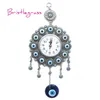 Bristlegrass turco nazar azul mau olhado quartzo relógio de parede pendurado pingentes amuletos amuletos da sorte bênção proteções decoração para casa 2242x