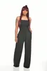 SXXL Summer Women Jumpsuits Rompers ärmlösa stropplösa breda ben Sexig nattklubbparti Bandage Outfits GL1035 240301