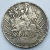 5 peças moedas do méxico 1 peso 1910 cópia de cobre antiga moeda europeia coleção de arte 302v