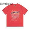 Young Thug Sp5der Spider Web Foam Printed T-shirt American Hip Hop Loose Mens and Womens Short Sleeves VQ00