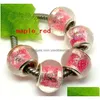 Autres 100pcs mélangées perles de verre de murano rose mélangées pour la fabrication de bijoux en vrac charme bricolage bracelet européen entier en BK Low259M Drop de Dh3Un