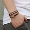 Braccialetti con ciondoli Set Bracciale elasticizzato Uomo Donna Occhio di tigre naturale Ematite Ossidiana con perline Homme Gioielli energetici Regali