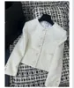 Moda Vintage Women Lady Luxury Tweed Kısa Tasarımcı Ceket Ceket Grace Toptan OEM/ODM C0238