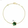 Perlé Vente chaude classique simple pierre naturelle cinq/quatre feuilles bracelet classique dames filles fête de mariage bijoux marque bijoux cadeauxL24213