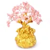 Dekorativa föremål Figurer ger födelsedag Shui Money Gift Mini Bonsai Luck Tree Style Feng Home Crystal Wealth209f