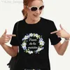 Kvinnors t-shirt team framtida brud t-shirt brud bröllop Bachelorette Hen Party Clothing French Women Evjf Tee Flower Crown Y2K Graphic Tops L24312 L24312