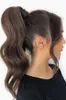 #4 Chocolate Brown Drawstring Ponytail Human Hair Brazilian Body Wave Human Hair Pony Tail Extentions 10-24 tum 160g/Set för kvinnor