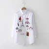 Women's Blouses Fashionable And Comfortable Blusa Mujer For Spring Summer With Trendy Embroidery Button Front