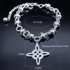 Bracelet avec pendentif en perles et nœud celtique, esthétique, en acier inoxydable, pour femmes et hommes, amulette porte-bonheur, chaîne de Protection, bijoux nudo de brujaL24213