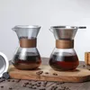 Randig kaffekanna handbryggt glas kaffe delning kruka barista verktyg kaffeware teaware kaffetillbehör kettle kanna krukor bar 240304