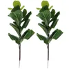 Christmas Decorations Artificial Plants Fiddle Leaf Fig Faux Ficus Lyrata Tree Fake Green Bushes Greenery For Garden Porch Window Box Decor