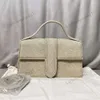 Designer LE BAMBINO Fashionable Linen Bag Top Handle Vintage Handbags Underarm Frosted Shoulder Bag Luxury Handheld Wallet Fashion Tote Messenger Bag 240312