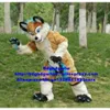 Mascot Costumes Brown Plush Furry Husky Dog Wolf Fox Fursuit Mascot Costume Adult Cartoon Character All Saints' Day Farewell Dinner Zx2915