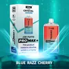 WGA Crystal Pro MAX+% 100 Orijinal Elektronik Sigara 10K 12K 15k Puf 40 Flavors% 2 Nikotin 10000 Puflar 20ml E-Siyen Tek Kullanımlık Vape Kalem