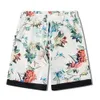 Chemises hawaïennes imprimées de fleurs pour hommes, taille élastique, short de Style droit, ensemble masculin ZCT9