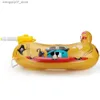 Sand Play Water Fun Baby Swimming Float med vattenpistoltillbehör Simring Uppblåsbara flytande roliga leksaker Simstolbåt för 3-6Y L240312