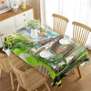 Table Cloth Cartoon Fairy Tale Hedge House Tablecloth Rectangular Cover For Coffee Dining Room Kitchen Living Picnic Decor