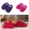 Sandals Hot Selling Fur Slippers Mule Women Daily Wears Fur Shoes White Black Orange Metal Chain Casual Flat Shoes Trainer Sneaker GAI