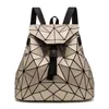 School Bags 2024 Women Backpack Holographic Bao Backpacks Female Student Geometry Bag Woman'S Travel Shopping