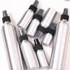 30 ml 50 ml 100 ml aluminium spray atomizer påfyllningsbar flaska kosmetisk parfym rengöringspump sprayer deodorant potten containrar 20pcsgoods ptlgg