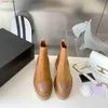 Boots tofflor Designer C Högsta lilla parfym Chelsea Medium gammal tjock tillägg läder HEELH240312