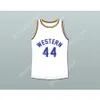 Benutzerdefiniert Beliebiger Name Jedes Team THE POINT SHAVER 44 WESTERN UNIVERSITY DOLPHINS WEISSES BASKETBALLJERSEY BLAUE CHIPS Alle genäht Größe S M L XL XXL 3XL 4XL 5XL 6XL Top-Qualität