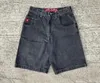 JNCO Shorts Y2K Hip Hop Gráfico Impressão Baggy Denim Gym Shorts Mens Womens Verão Harajuku Gótico Homens Basquete Shorts 240329