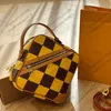 24ss Mulheres Totes Sacos Clássico Checkerboard Contraste Bolsa Luxurys Designers Shouder Crossbody Messenger Senhoras Bolsas de Viagem Bolsa Bolsa 26cm