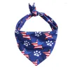 Vêtements pour chiens Jour de l'indépendance Bandanas Pet Cats Party Foulard décoratif Chiens Foulard