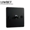 Black Color 1 Gang 2 Way Wall Switch och AC220250V Rostfritt stålpanelens ljusströmbrytare med svart färg TOGGLE T200605317U