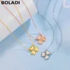 V Necklace S925 New Silver Clover Necklace Aurora Light Light و Design الفريد من نوعه