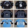 Özel Kolej Hokeyi Milwaukee Admirals Hokey Jersey 21 Beck 31 Mark Dekanich 6 Ryan Ellis 28 Niskala 13 Conacher Premier Dikiş S-6XL