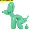 BAO GUANG TA Art caca chien Art Sculpture résine artisanat abstrait ballon Animal Figurine Statue décor à la maison cadeau de saint valentin R1269o