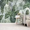 Anpassad PO 3D väggmålning Tropisk växt lämnar väggdekor målning sovrum vardagsrum TV bakgrund fresco vägg täcker223r